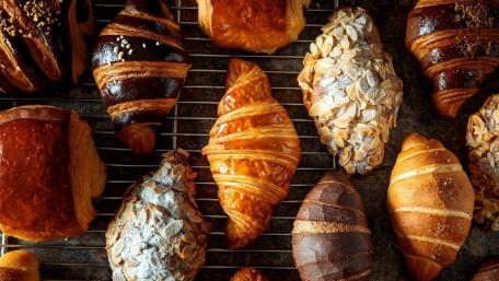 Delicious Variety of Croissants for Breakfast wallpaper