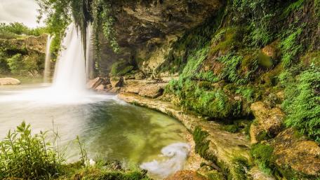 Serenity of a Hidden Waterfall wallpaper