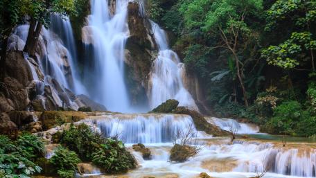 Tranquil Waterfall Serenity wallpaper