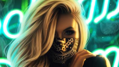 Girl in mask wallpaper