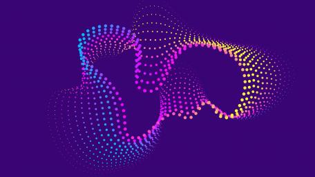 Colorful dots on purple background wallpaper