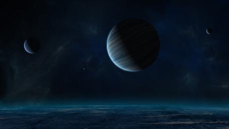 Planetary Horizon at Night wallpaper