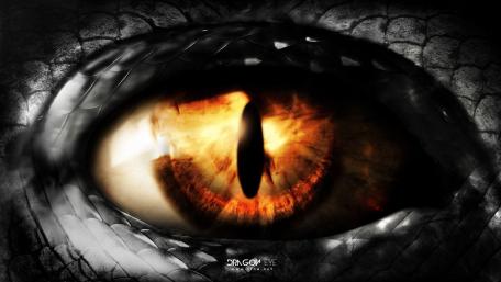Hypnotic Gaze of the Fiery Dragon's Eye wallpaper