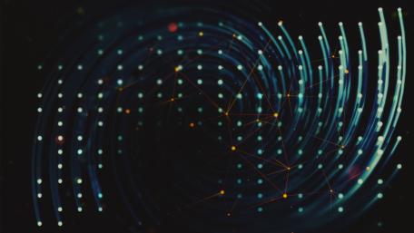 Swirling Dots and Connections in Abstract Design wallpaper