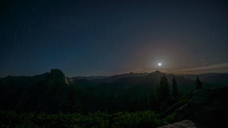 Majestic Moonlit Night Scene wallpaper