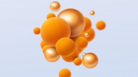 3d orange pearls wallpaper