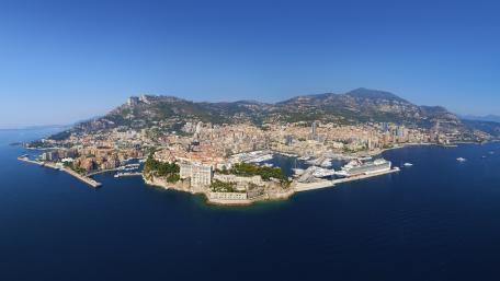 Beautiful Aerial View of Monte Carlo's Scenic Coastline wallpaper