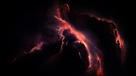 Fiery Nebula in Space wallpaper
