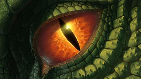 Dragon's Fiery Gaze wallpaper