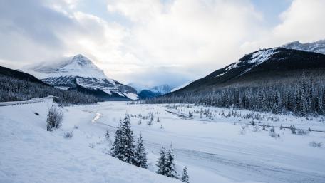 Winter Wonderland in the Mountains wallpaper