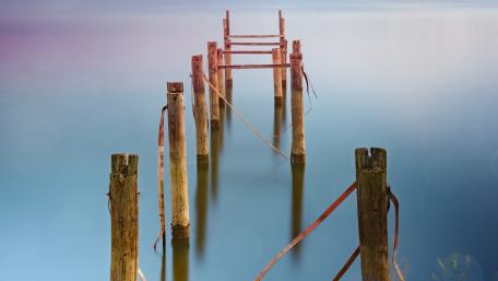 Pier stumps wallpaper