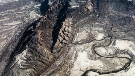 Majestic Aerial View of Mountain Landscape wallpaper
