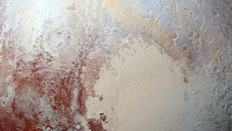 Distant Beauty of Pluto's Surface wallpaper
