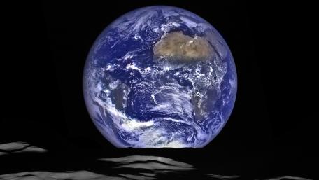 Majestic View of Earth from the Moon wallpaper