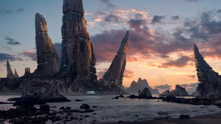 Majestic Spires of a Distant World wallpaper