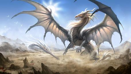 Dragon's Dominion in Mystical Realms wallpaper