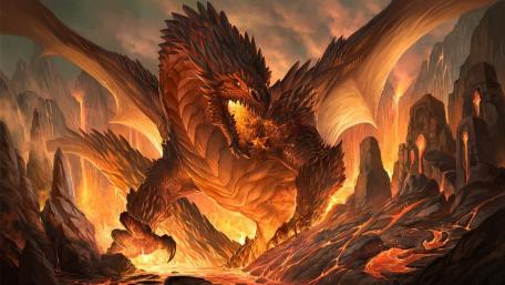 Fire Dragon's Fiery Dominion wallpaper