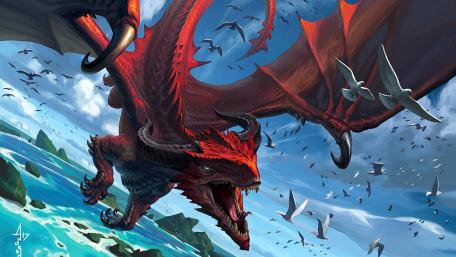Red dragon wallpaper