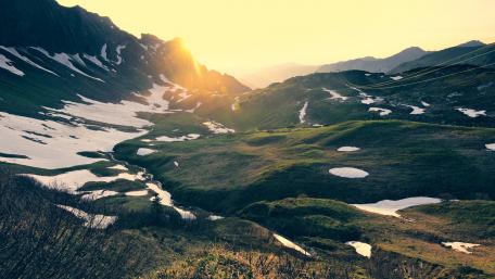 Serenity in the Slopes of Nature's Beauty wallpaper