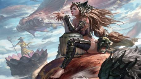 Warrior Princess in a Mystical Realm wallpaper