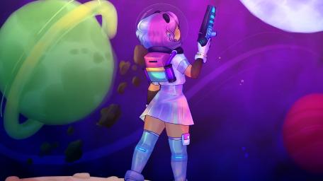 Galaxy girl wallpaper