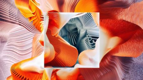 Vibrant Abstract Depths of Colorful Flowing Shapes wallpaper