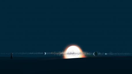 Cosmic Dawn in the Dark Realm wallpaper