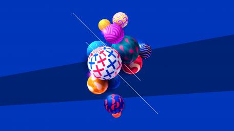 Colorful pearls wallpaper