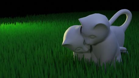 White catsDigital Art wallpaper