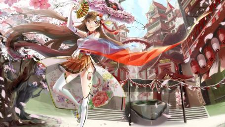 Dancing anime girl wallpaper