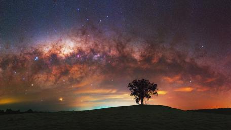 Celestial Serenity Under a Starry Sky wallpaper
