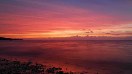 Pink sunset, pink sea wallpaper