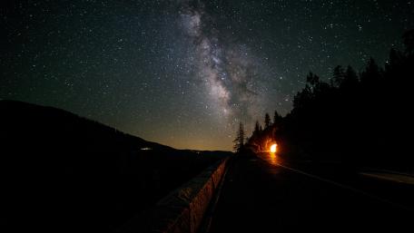 Celestial Wonders in the Night Sky wallpaper