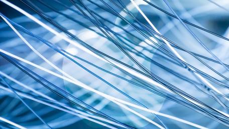 Fluid Lines in Blue Hues wallpaper