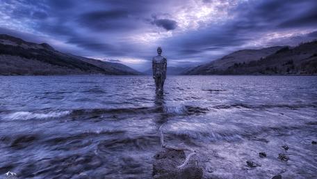 Spiritual water statue fantasy art wallpaper
