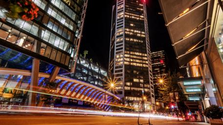 Vibrant City Lights at Night wallpaper
