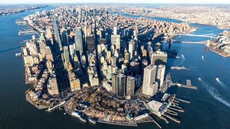 City Skyline from Above wallpaper
