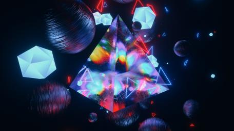Glowing Geometric Wonderland wallpaper