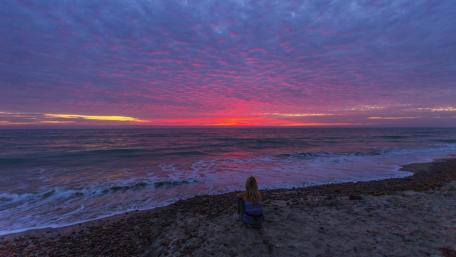 Sunset Serenity by the Sea wallpaper