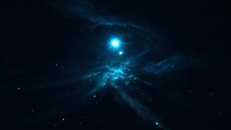 Blue nebula wallpaper
