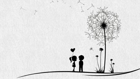 Simple romance wallpaper