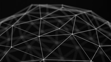 Monochrome Geometric Sphere in 3D wallpaper