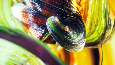 Vibrant 3D Fiber Vortex Artwork wallpaper