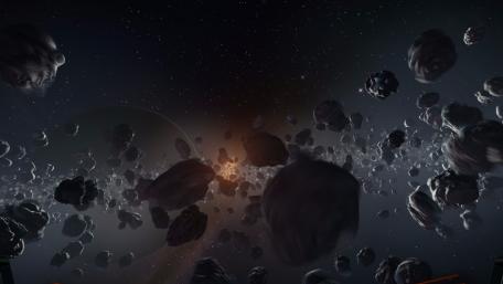 Asteroid belt wallpaper