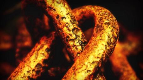 Rusty Chains Abstract Art wallpaper