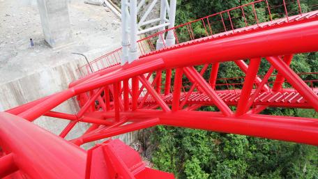 Mengdong Bridge Foundation Truss wallpaper