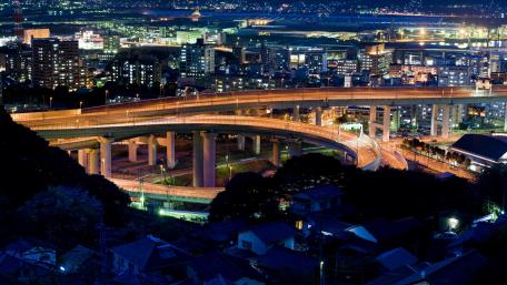 Road Junction in Kitakyushu wallpaper