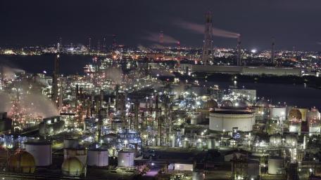 Industrial Area near the Port of Yokkaichi wallpaper