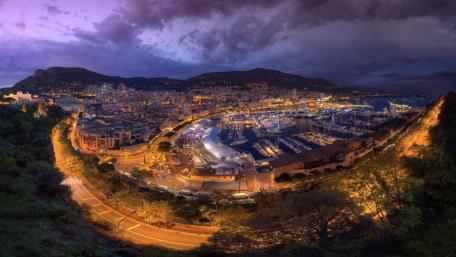 Stunning Harbor View at Dusk wallpaper