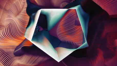 Pentagon 3D abstraction wallpaper